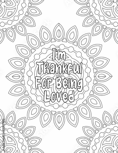 Motivational Coloring Pages, Mandala Coloring Pages for Self-love for Kids and Adults