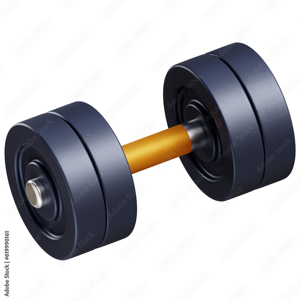 3d render of Weight Lifting Barbell icon