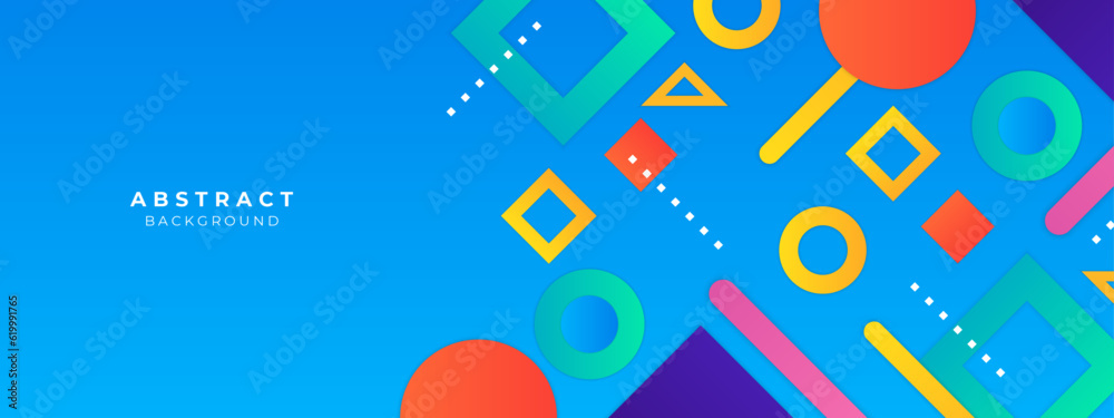 vector geometric elements landing page template