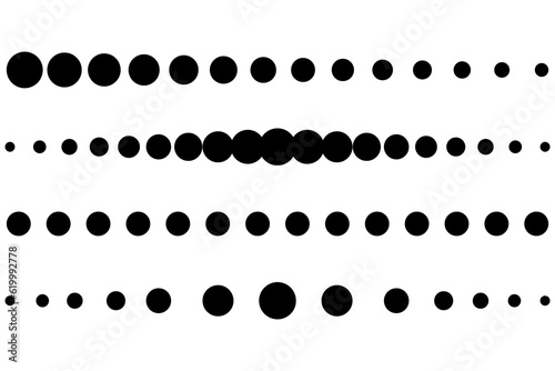 Collection of dividers. dotted lines. Vector illustration. EPS 10.