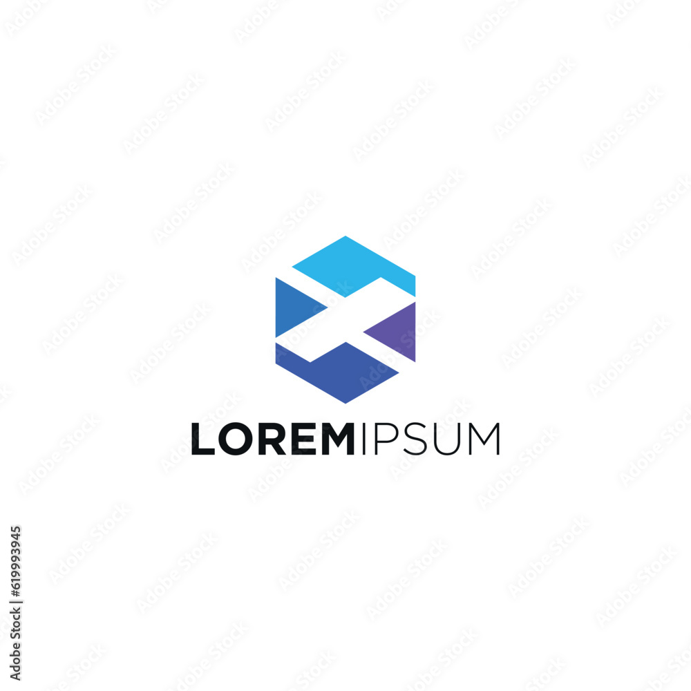 Fototapeta premium Vector modern and geometric design abstract logo art