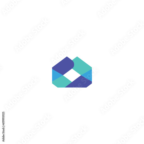 Vector modern and geometric design abstract logo art