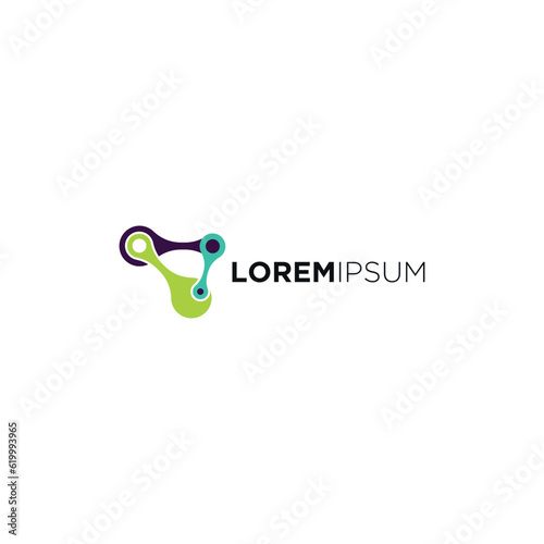 Vector data analyst logo design template art
