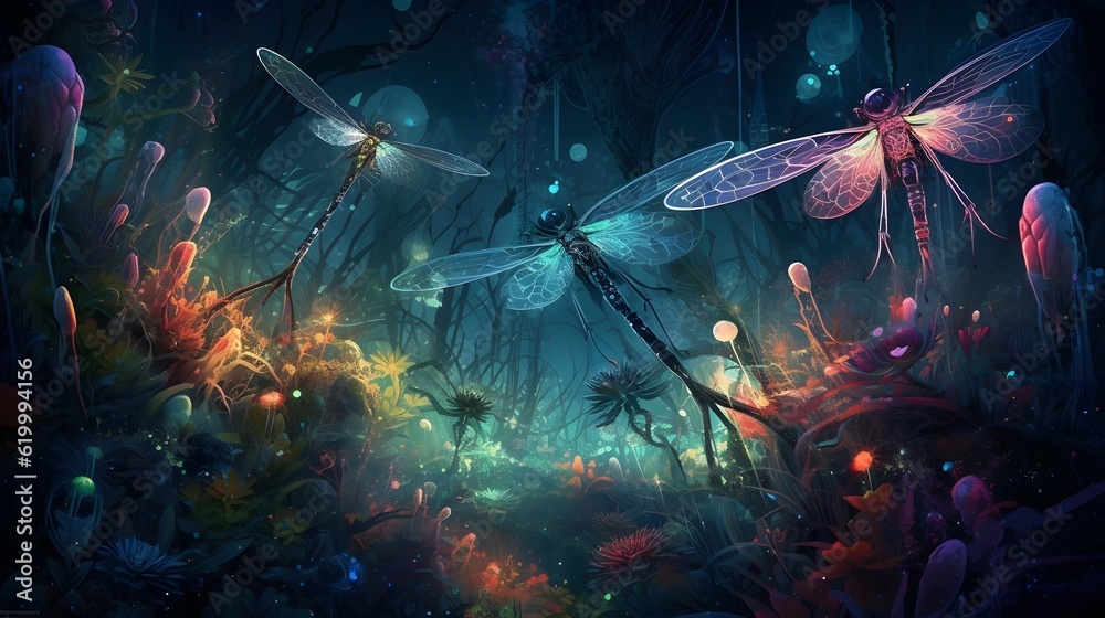 underwater scene with alien creatures generative art underwater scene with alien creatures generative art