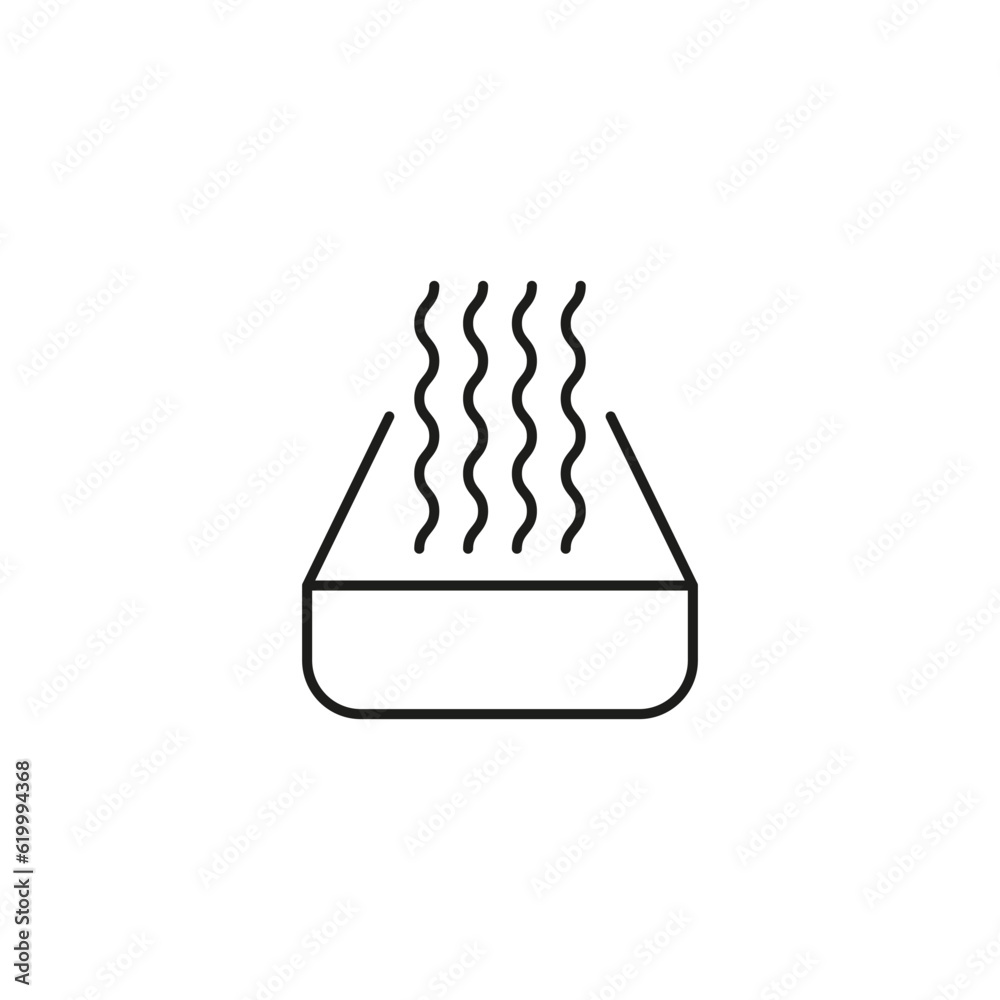 Fototapeta premium heat wave icon. hot wave of fire. smell of food on oven. steam of boiling water on stove. Vector illustration. stock image.