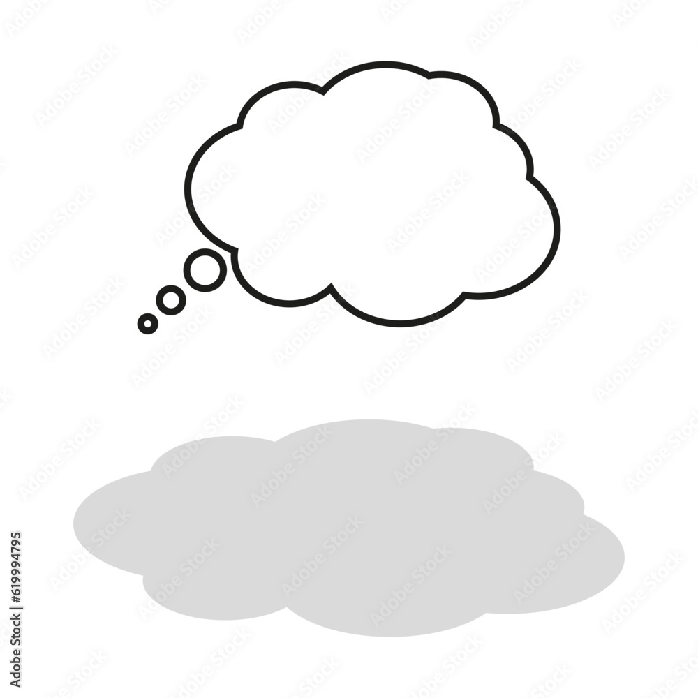think bubble icon. Cloud line icon. Vector illustration. EPS 10. think bubble icon. Cloud line icon. Vector illustration. EPS 10.