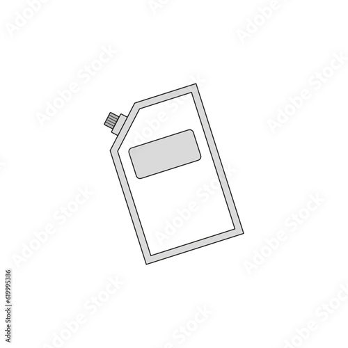 Doy pack package icon. Vector illustration. stock image.