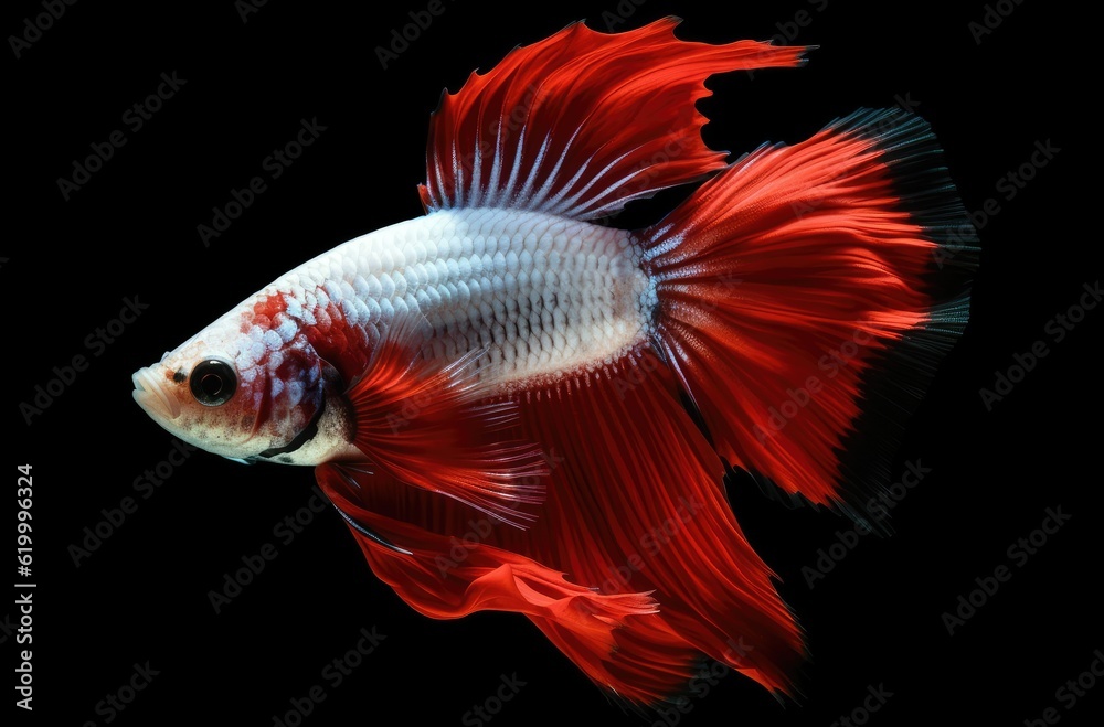 Beautiful colors Halfmoon Betta capture the moving moment, beautiful of siam betta fish on black background Beautiful colors Halfmoon Betta capture the moving moment, beautiful of siam betta fish on black background