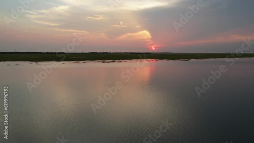 Sunset on Jekyll Island after a storm