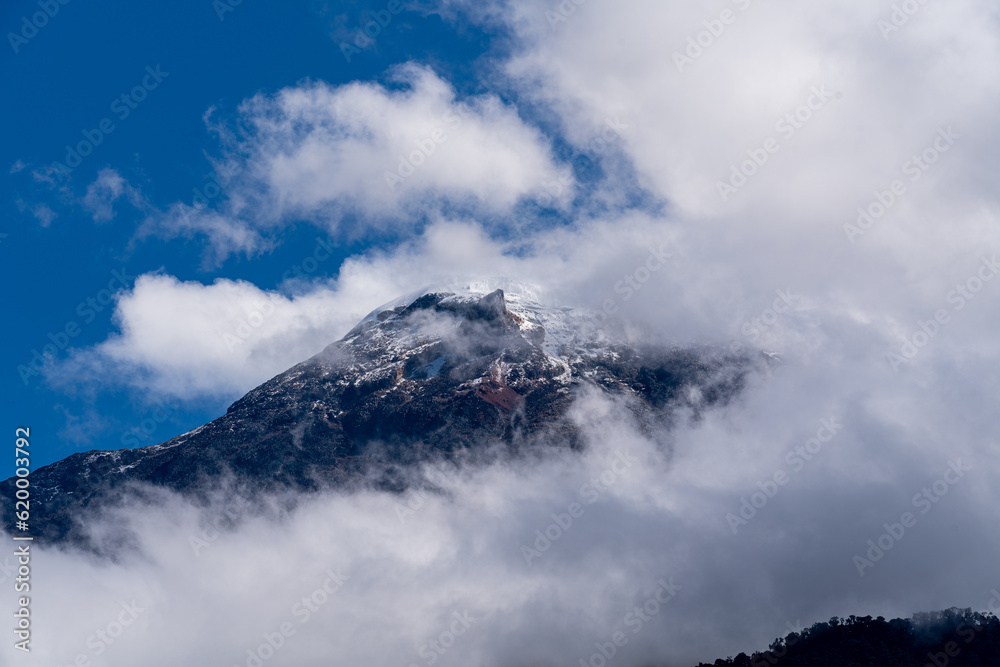 Clouds over the mountain