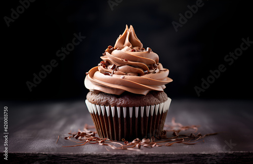 chocolate cupcake with frosting
