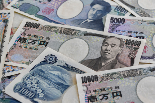 일본의 엔 지폐, japanese yen banknote