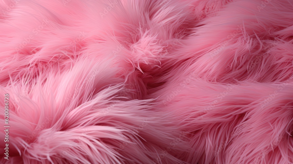 Pink fur texture background. Fluffy pink fur texture, Generative AI Pink fur texture background. Fluffy pink fur texture, Generative AI