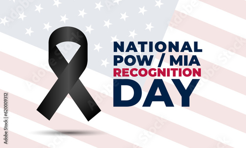 National POW MIA Recognition Day September 15 Background Vector Illustration