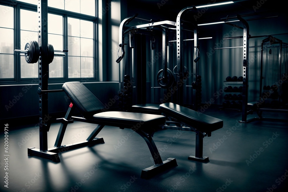 Obraz premium The Ultimate Adjustable Weight Bench for a Customized Workout. AI Generated.