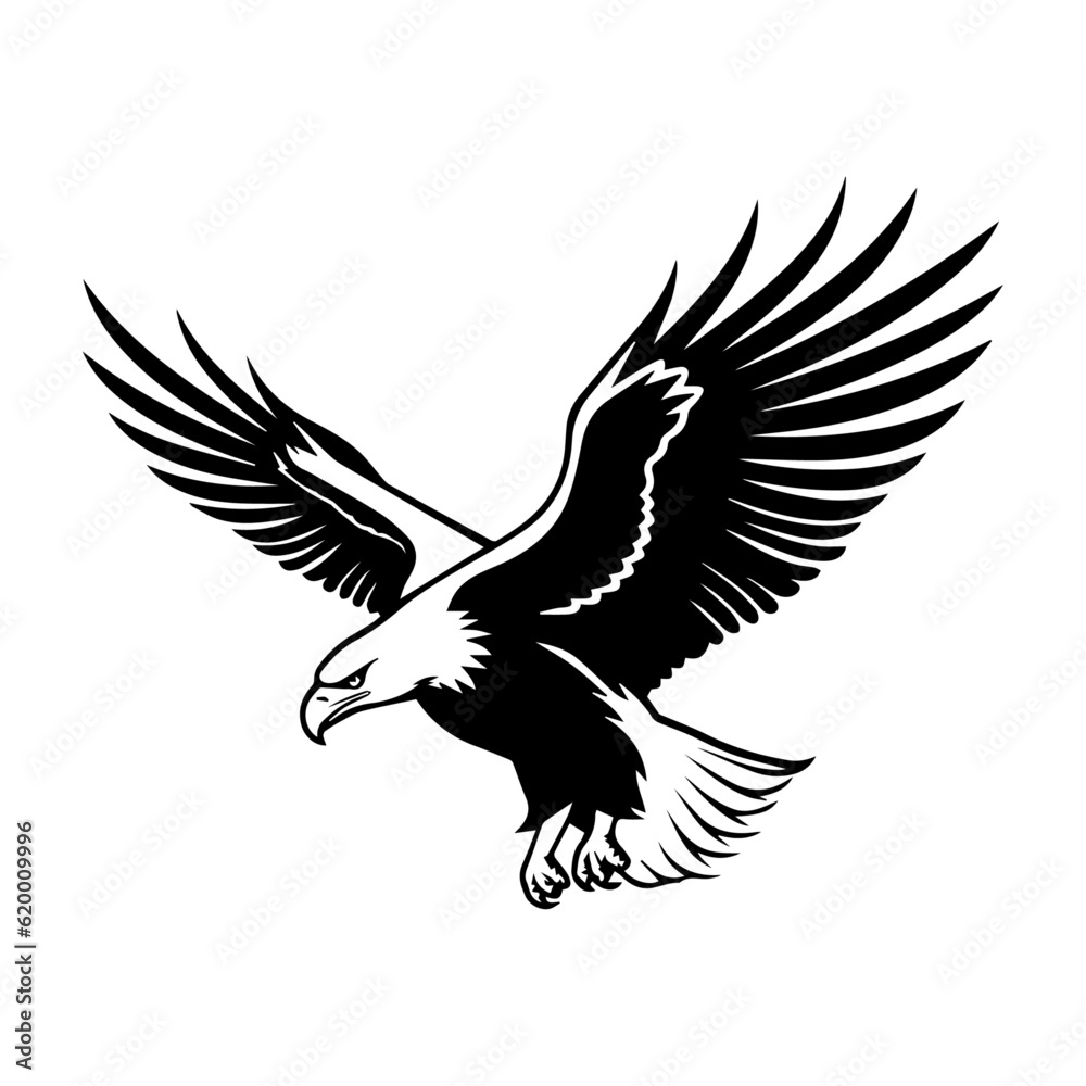 Eagle vector, isolated on white background, eagle, isolated vector sign symbol, vector illustration. Eagle vector, isolated on white background, eagle, isolated vector sign symbol, vector illustration.