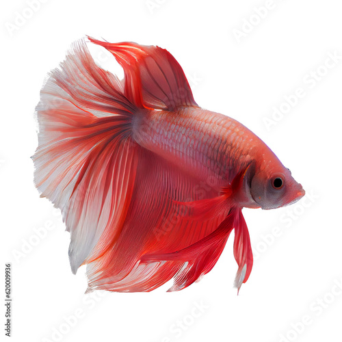 siamese fighting fish on transparent background (PNG) generative AI