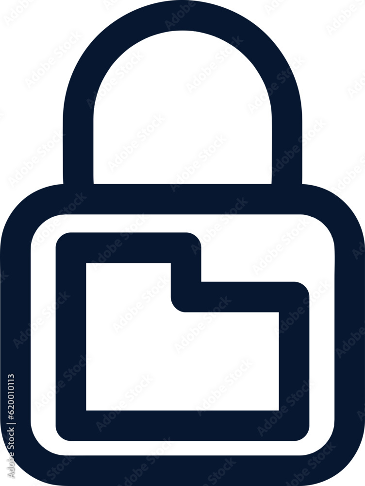 Padlock icon isolated on white background. Flat design, Clean and Minimal style Padlock icon isolated on white background. Flat design, Clean and Minimal style