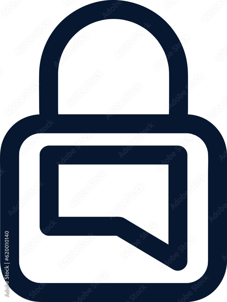 Padlock icon isolated on white background. Flat design, Clean and Minimal style Padlock icon isolated on white background. Flat design, Clean and Minimal style