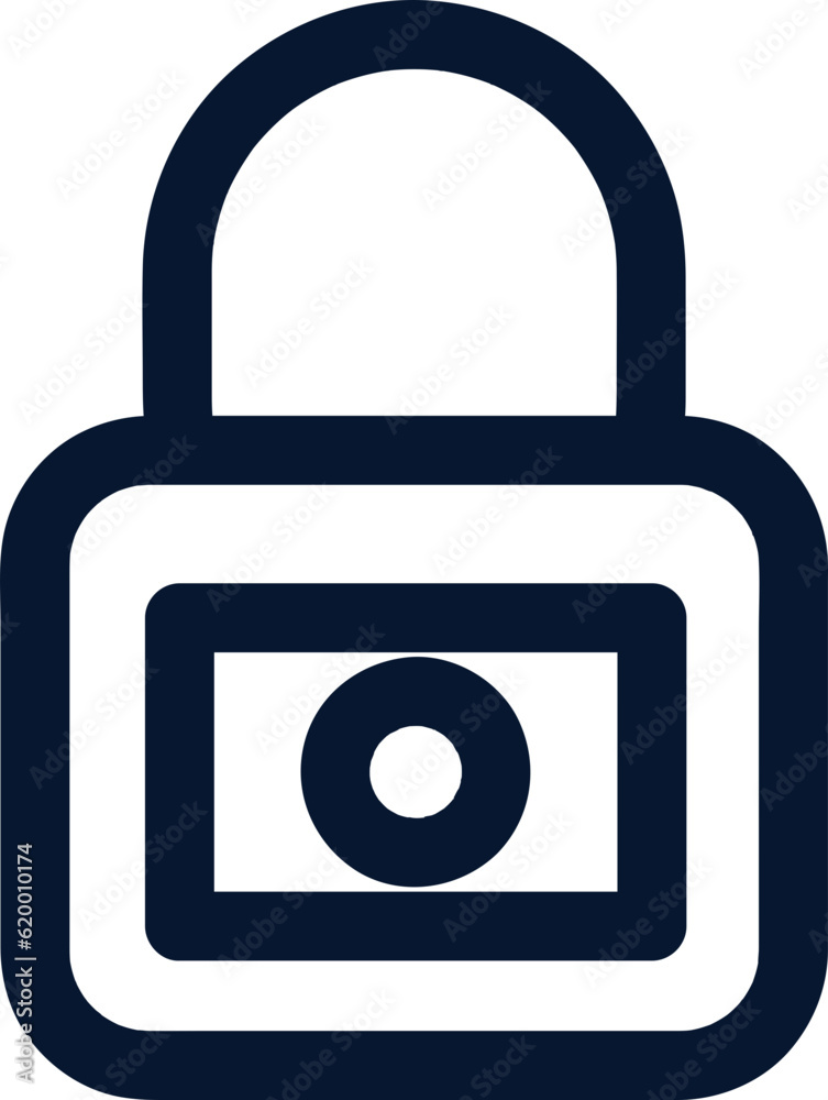 Padlock icon isolated on white background. Flat design, Clean and Minimal style Padlock icon isolated on white background. Flat design, Clean and Minimal style