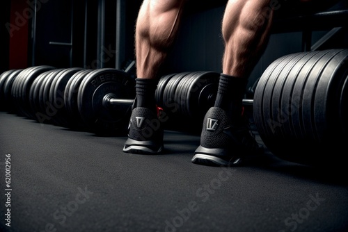 Foto Realistic Close up of Dumbbells by John Smith. AI Generated.
