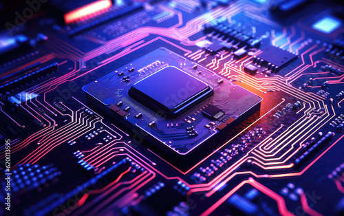 High-Tech Circuit Board Abstract Background