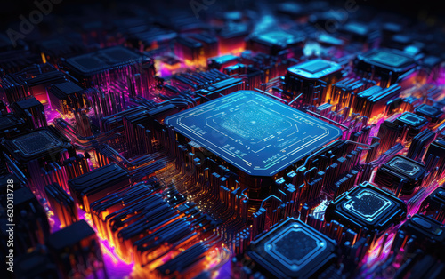 High-Tech Circuit Board Abstract Background