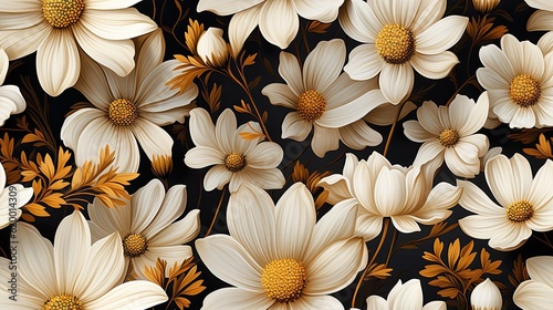 beautiful seamless pattren of daisy