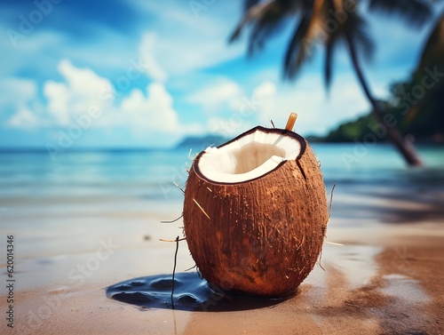 Kokosnuss - Drink am Strand