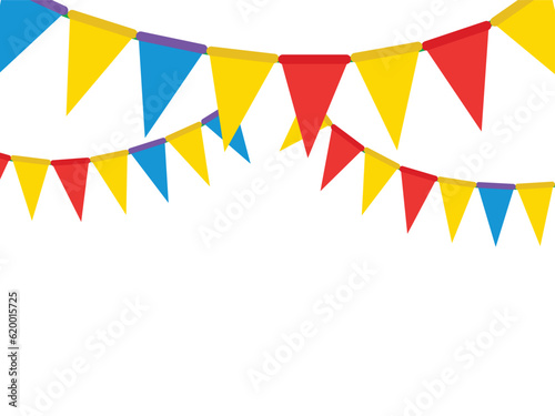 Party flag to celebrate anniversary or birthday decorations Carnival vector elements