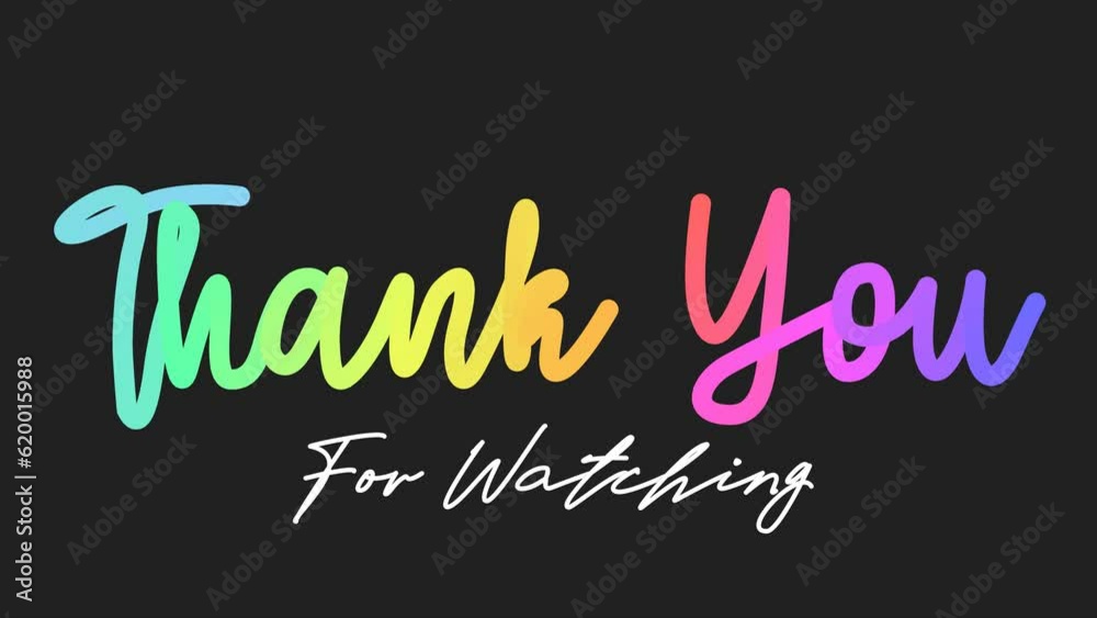 thank you for watching animation liquid text
