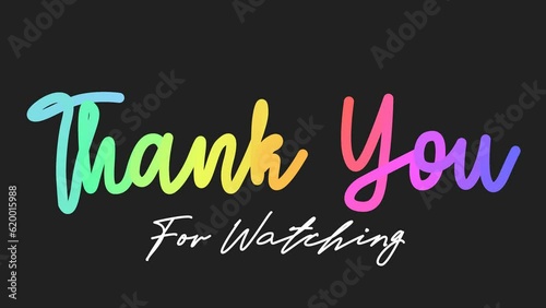 thank you for watching animation liquid text