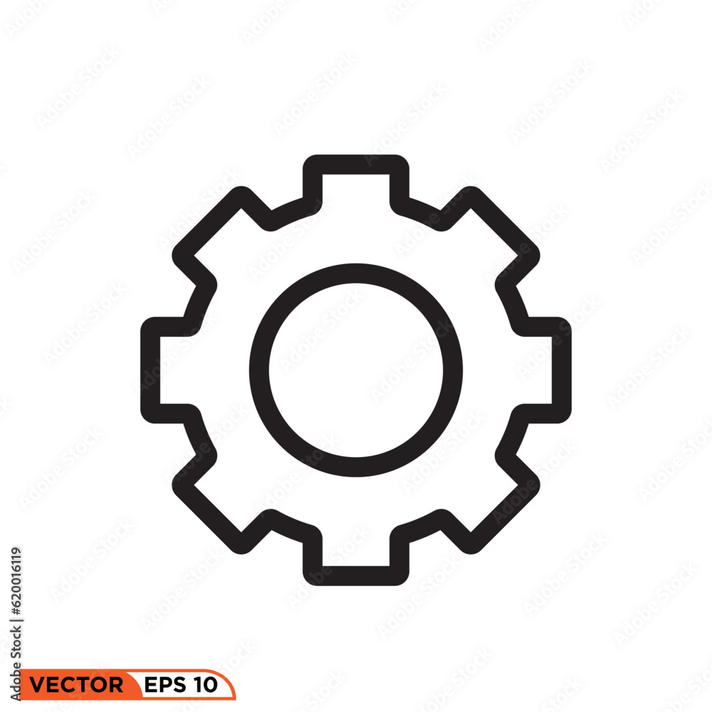 Setting icon vector graphic of template 