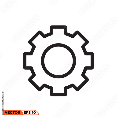 Setting icon vector graphic of template 