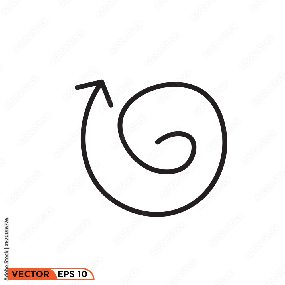 Arrow abstract icon vector graphic of template line style Arrow abstract icon vector graphic of template line style