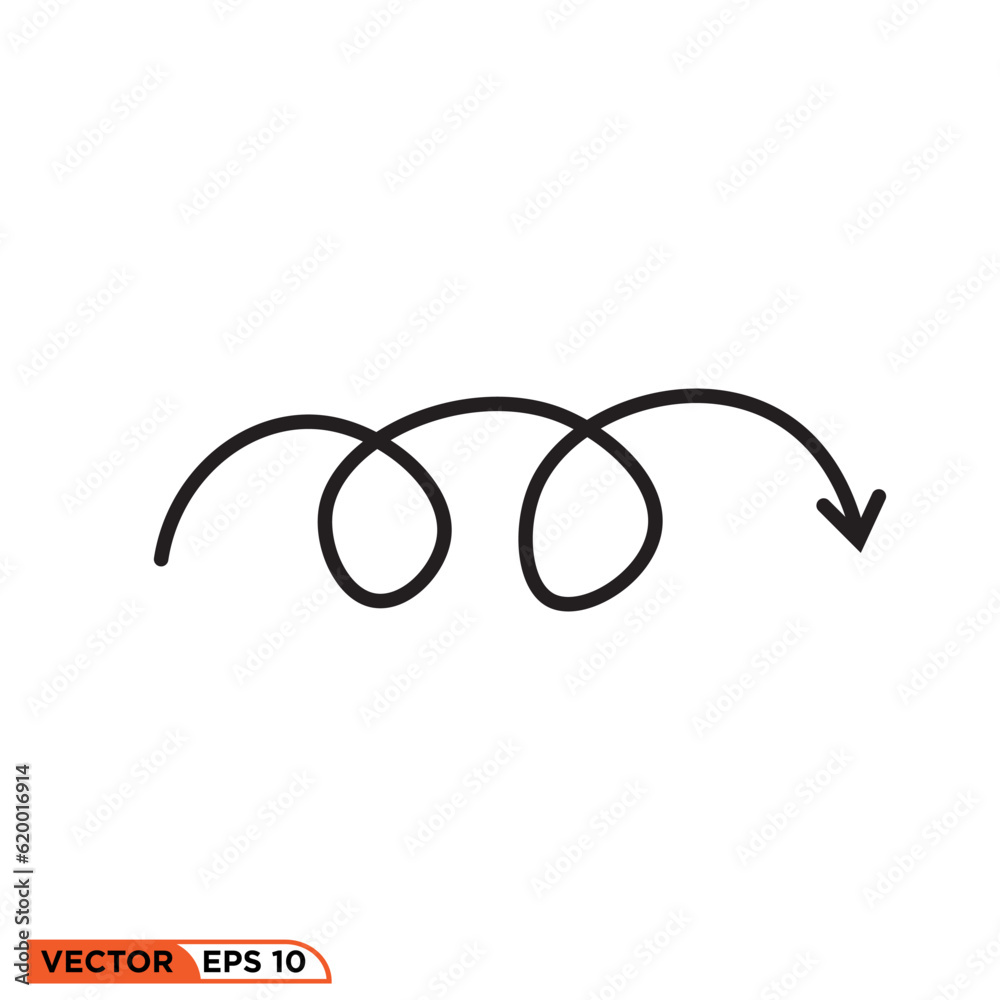Arrow abstract icon vector graphic of template line style Arrow abstract icon vector graphic of template line style