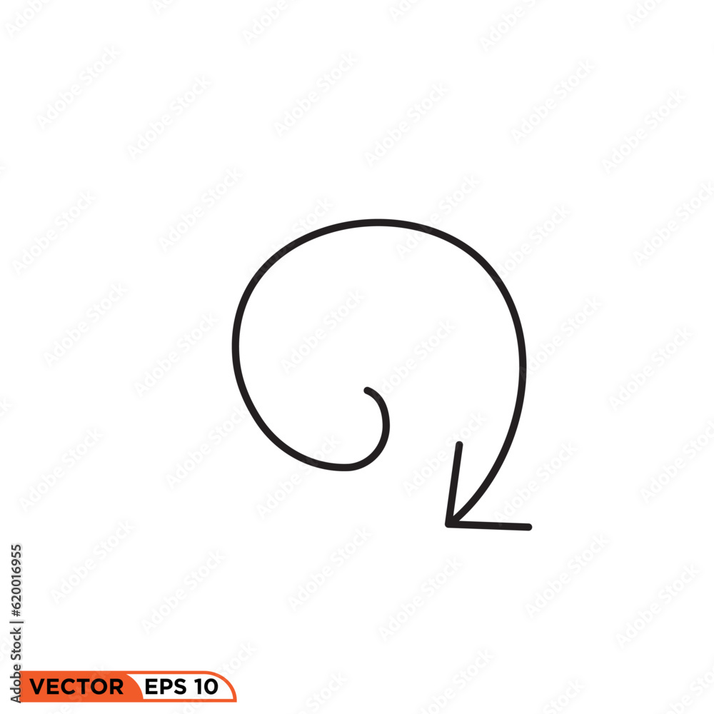 Arrow abstract icon vector graphic of template line style Arrow abstract icon vector graphic of template line style
