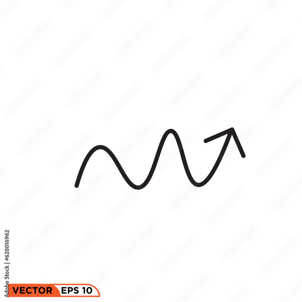 Arrow abstract icon vector graphic of template line style Arrow abstract icon vector graphic of template line style