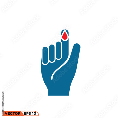 bleeding index finger icon vector graphic of template 