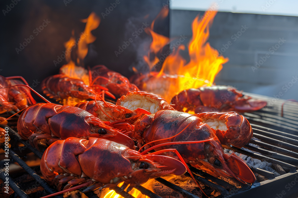 lobster on the grill
lobster on the grill