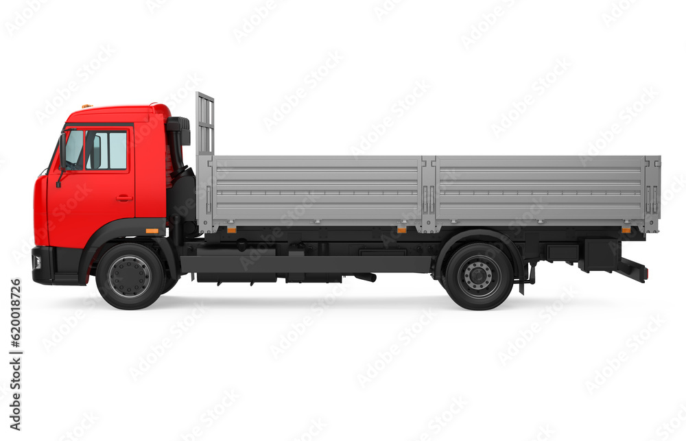 Flatbed Truck Isolated