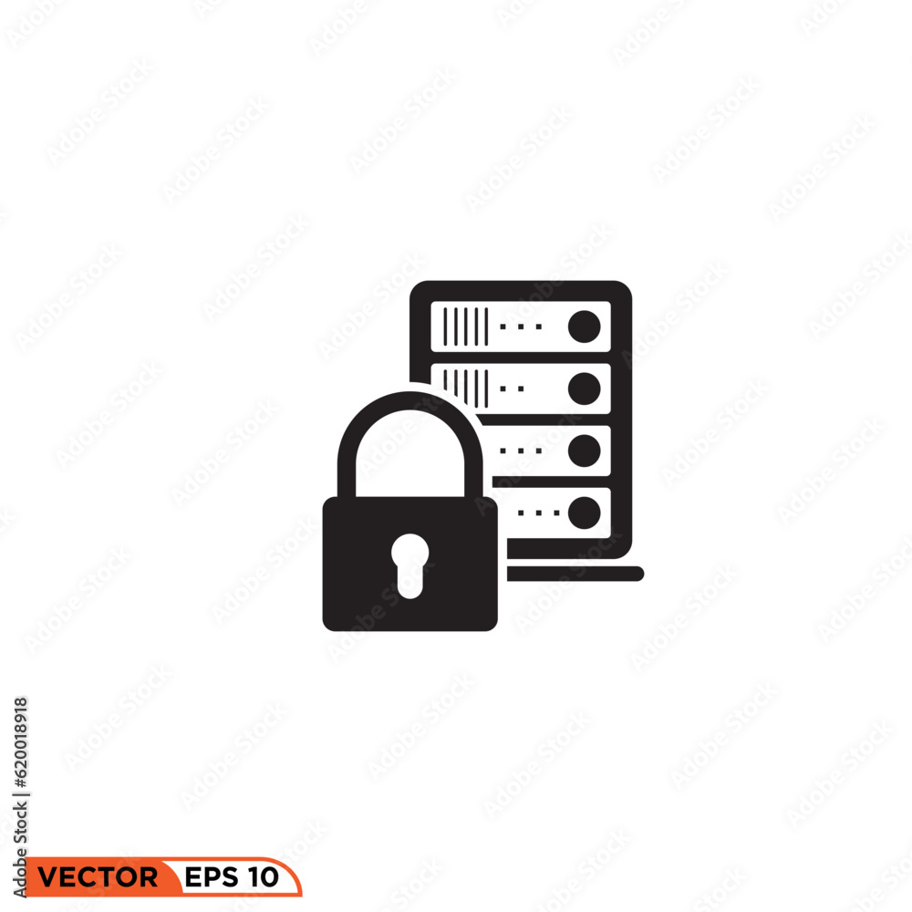 Server big data icon vector graphic of template Server big data icon vector graphic of template