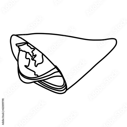 sketch of french crepes