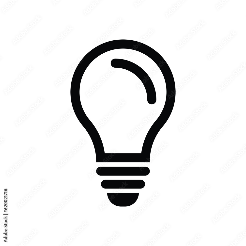 Light bulb icon vector Light bulb icon vector