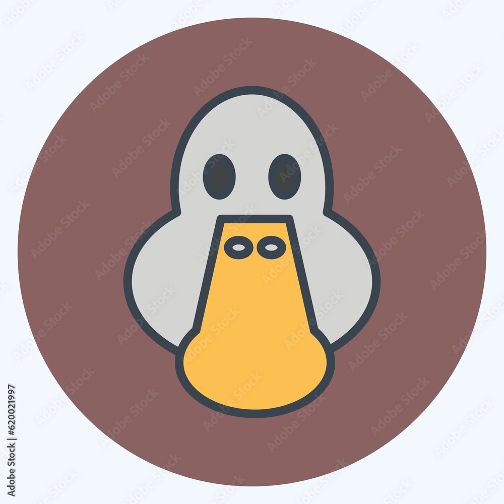 Obraz premium Icon Duck. related to Animal Head symbol. simple design editable. simple illustration