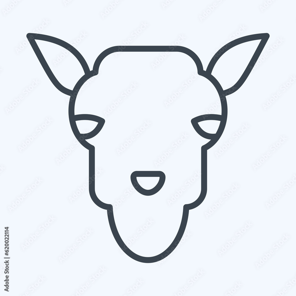 Icon Camel. related to Animal Head symbol. simple design editable. simple illustration Icon Camel. related to Animal Head symbol. simple design editable. simple illustration