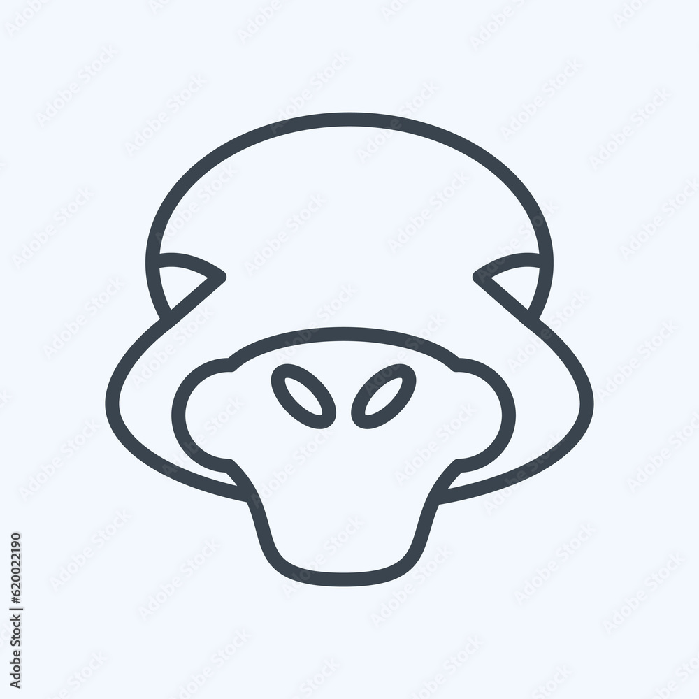Icon Ostrich. related to Animal Head symbol. simple design editable. simple illustration Icon Ostrich. related to Animal Head symbol. simple design editable. simple illustration