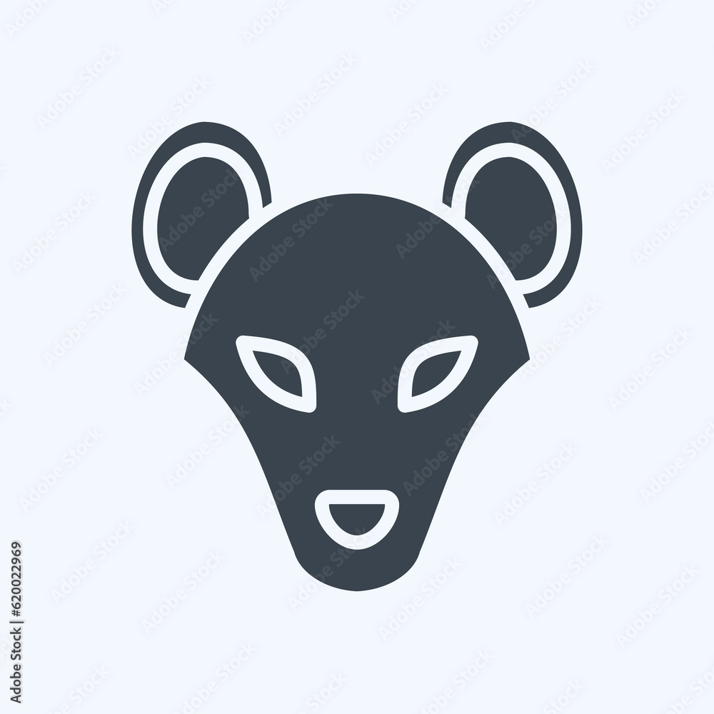 Icon Hyena. related to Animal Head symbol. simple design editable. simple illustration Icon Hyena. related to Animal Head symbol. simple design editable. simple illustration