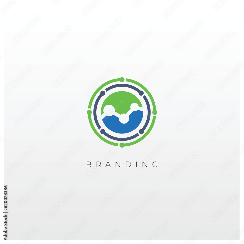 Marketing Trading Networking Vector Logo Concept Marketing Trading Networking Vector Logo Concept