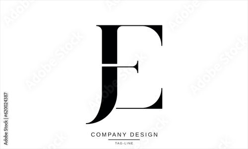 EJ, JE, Abstract Letters Logo Monogram